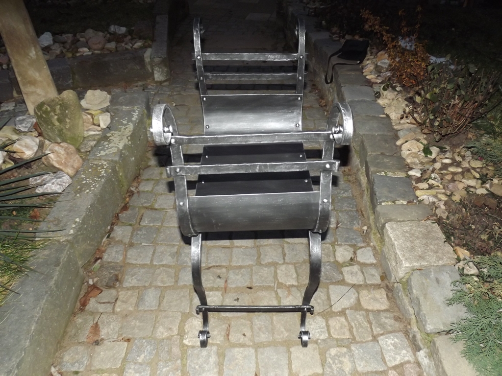 Kovan� krbov� ko�e na d�evo - krbový koš na dřevo 2