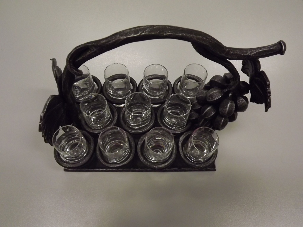 Nosi�ka na ko�t v�na - nosička na 11 skleniček při degustaci vín
