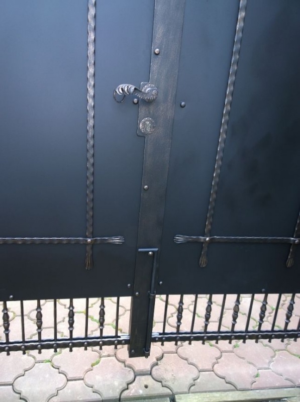 Dvouk��dl� kovan� br�na - Dvoukřídlá brána - kovaná_05